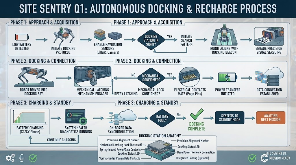 docking station recharge flowchart