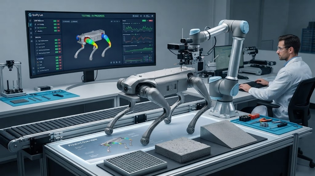 Inspection robot testing