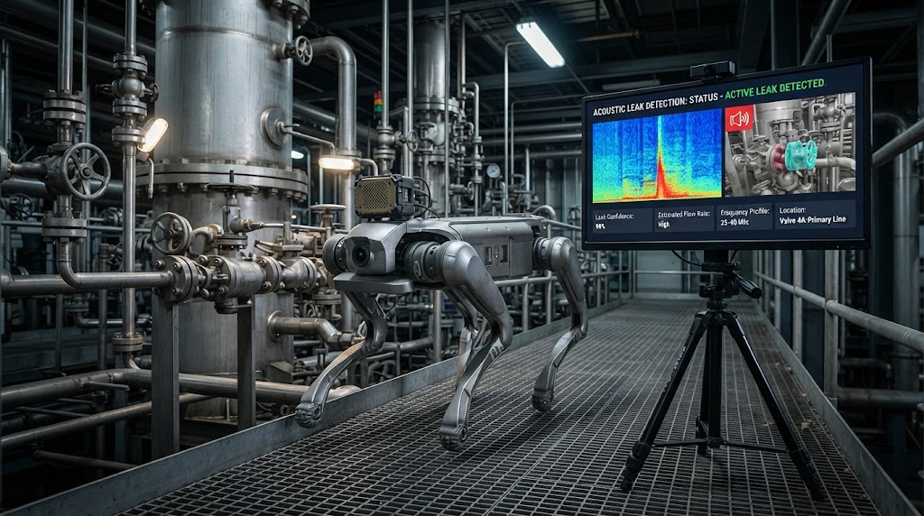 Acoustic gas leak detection display