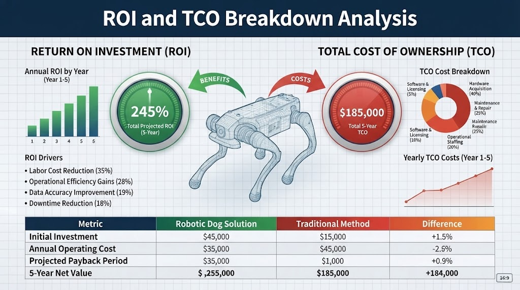 ROI and TCO breakdown chart