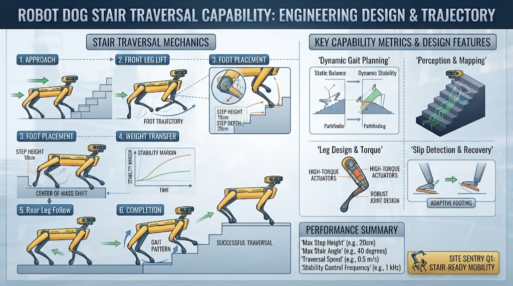 Stair Traversal Vector Infographic