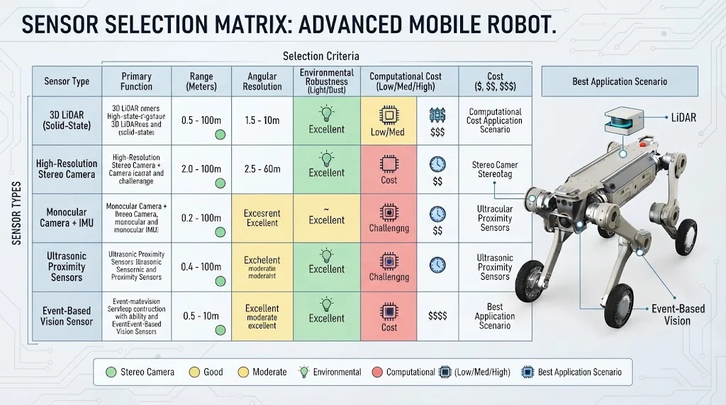 Sensor selection matrix