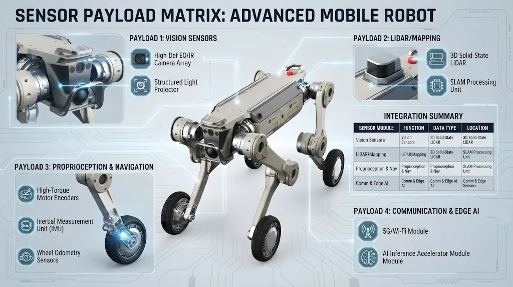 Sensor payload matrix diagram