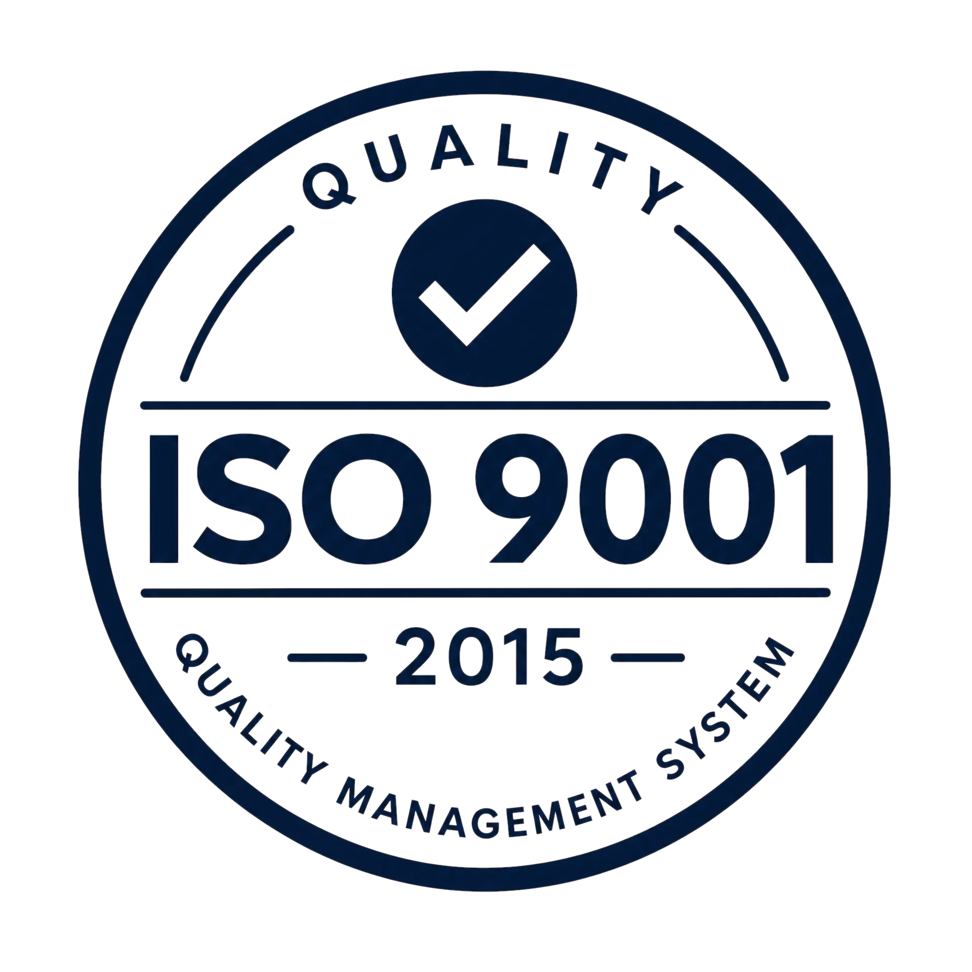 ISO 9001:2015 certification badge