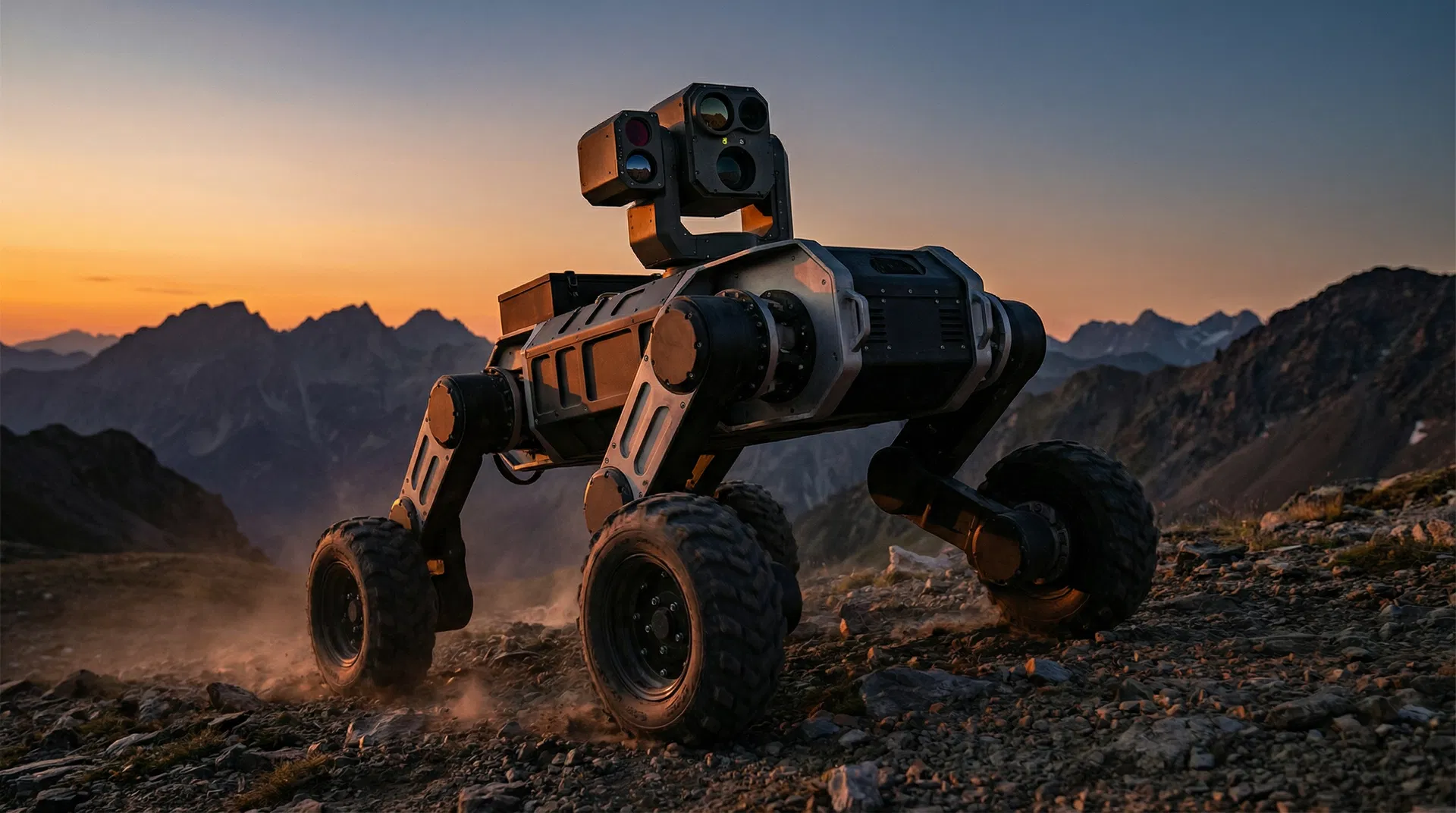 Shaanxi Smart Innovation Future Technology quadruped robot in field operation