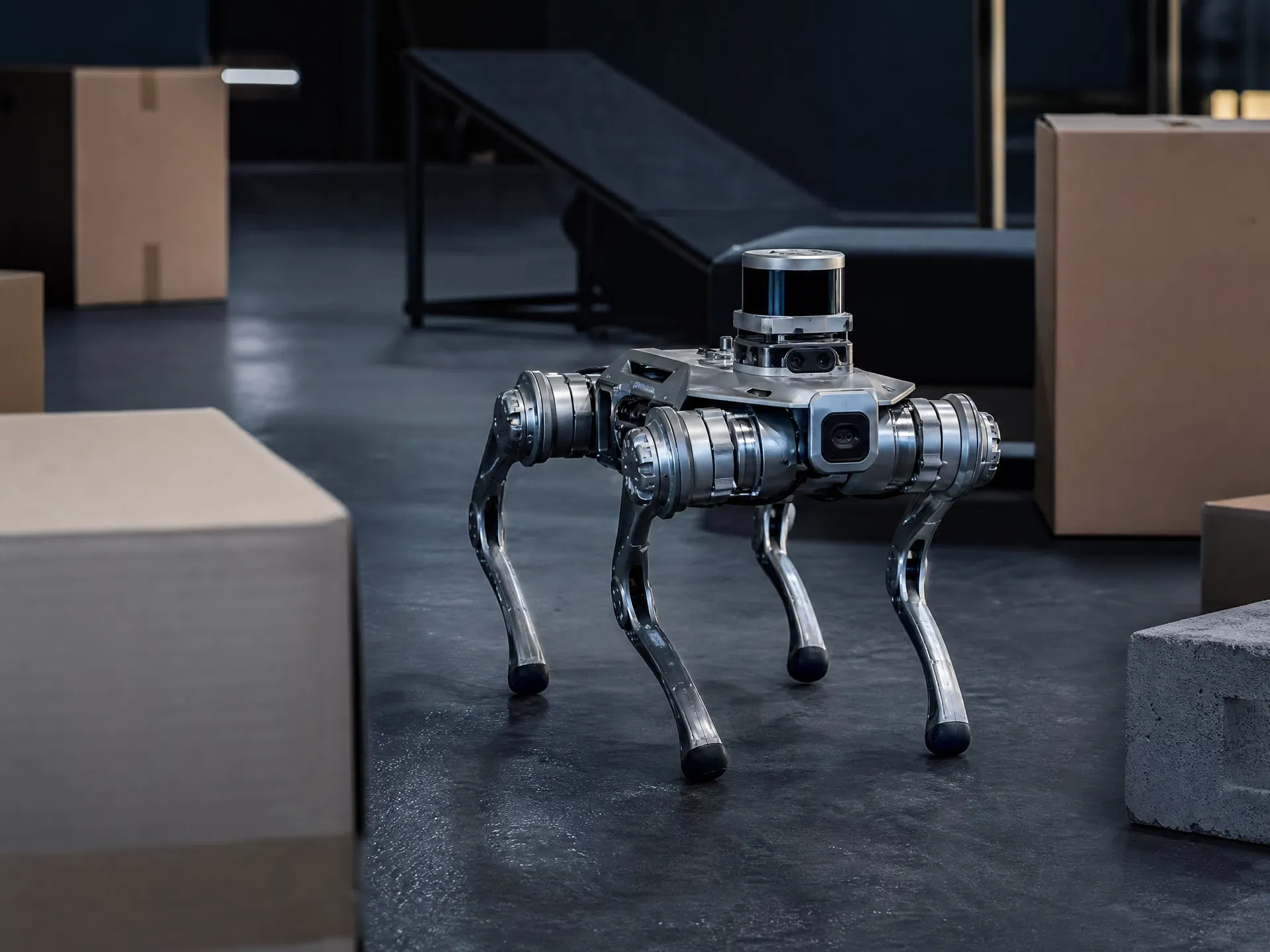 RZTL-1 robot dog performing real-time target tracking with visual AI