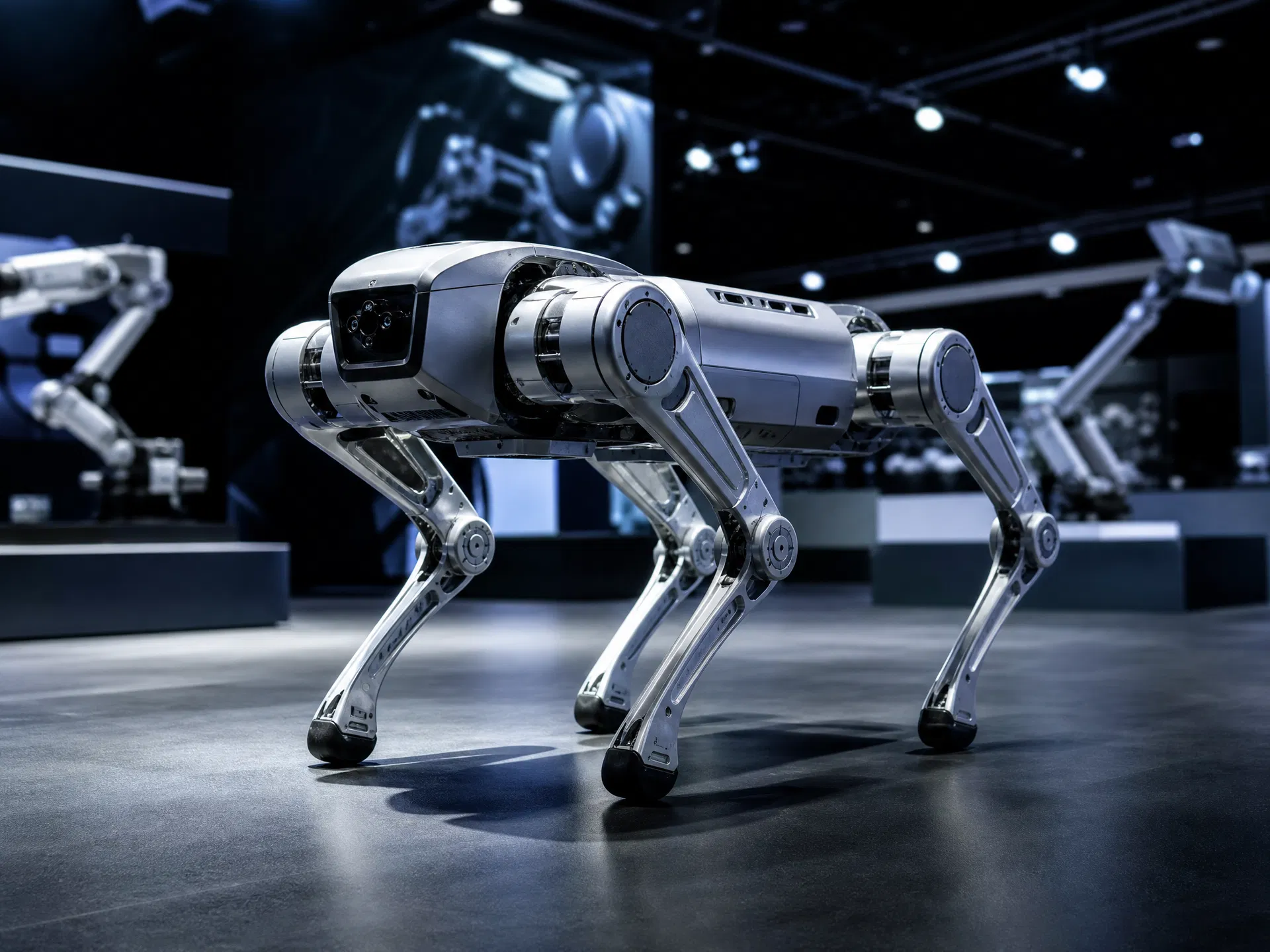 RZTL-1 GangBi robot performing exhibition and demonstration at trade show