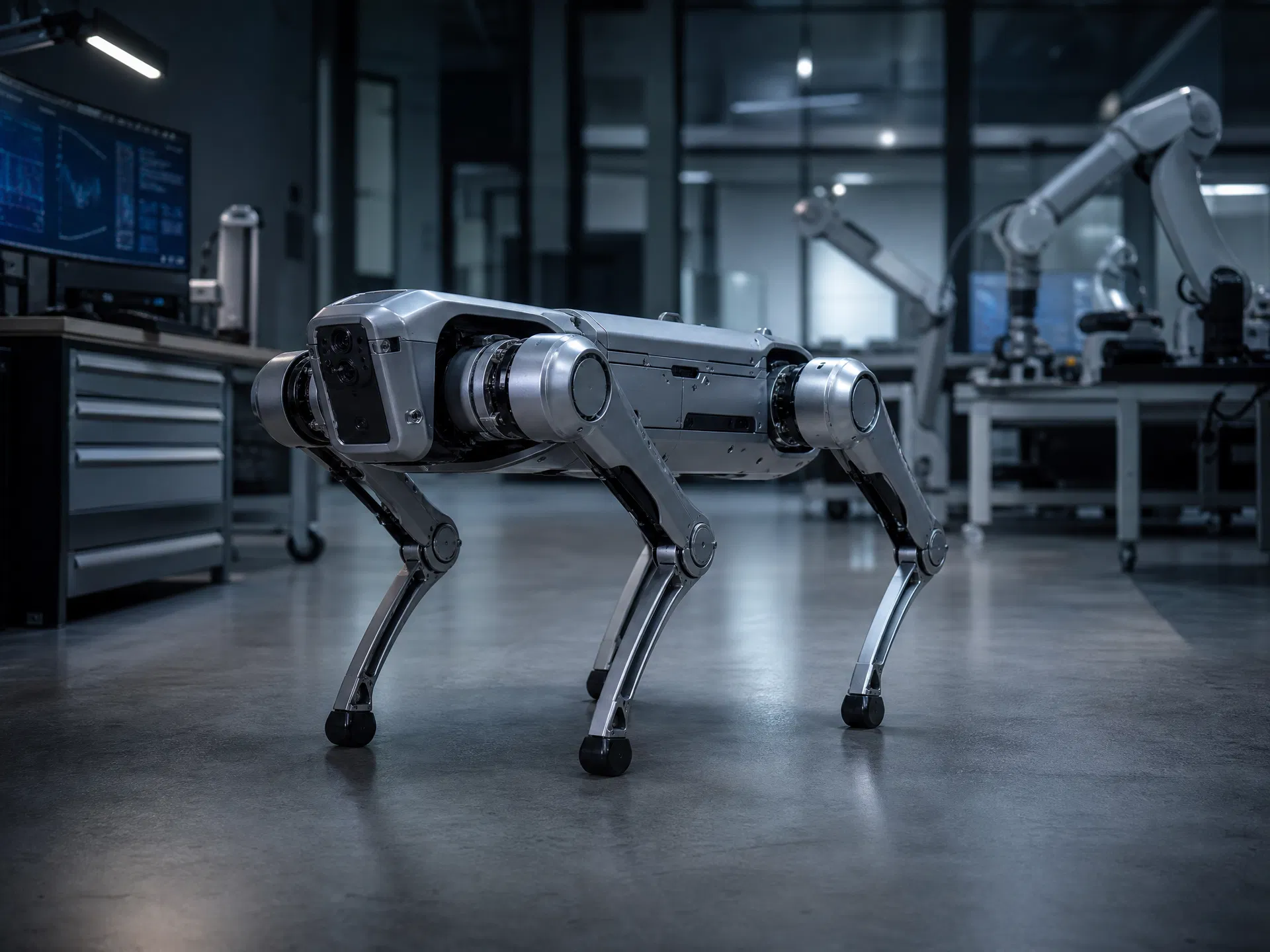 RZTL-1 GangBi quadruped robot used in university robotics education and R&D lab
